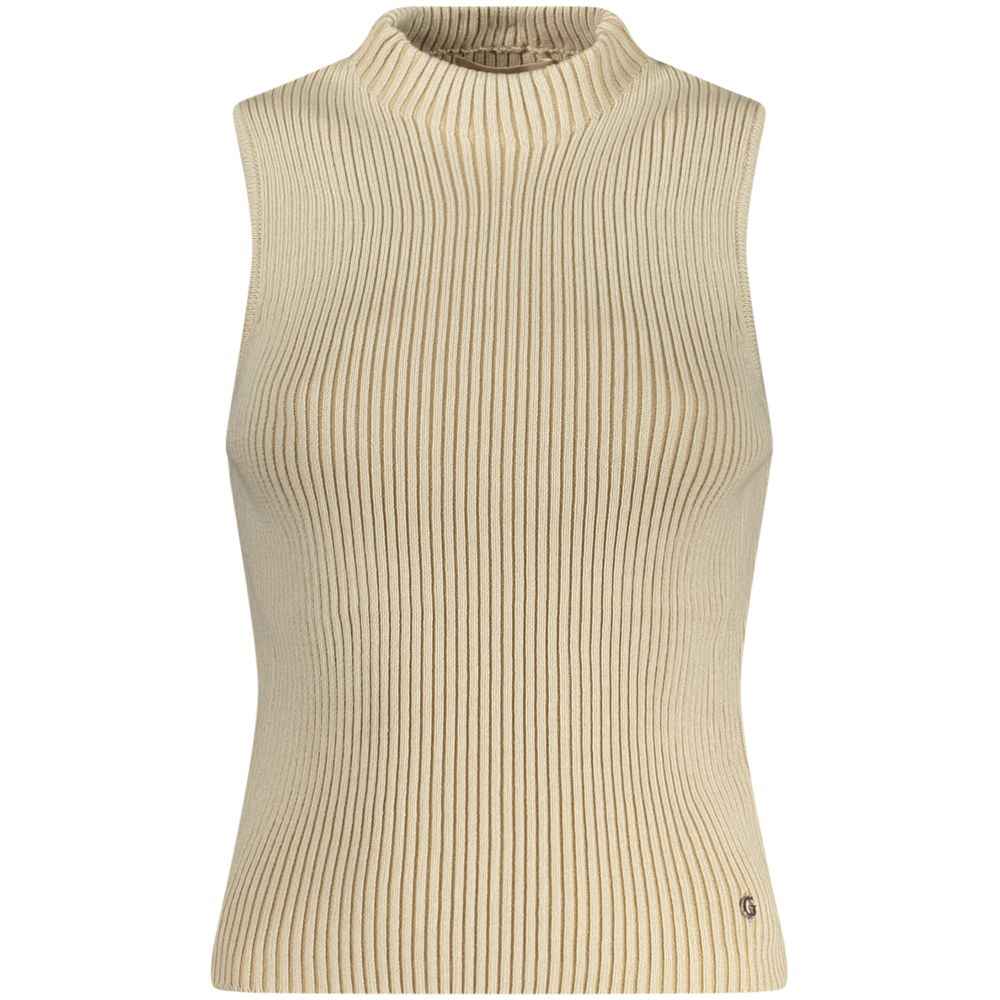 Guess Jeans Beige Cotton Tank Top