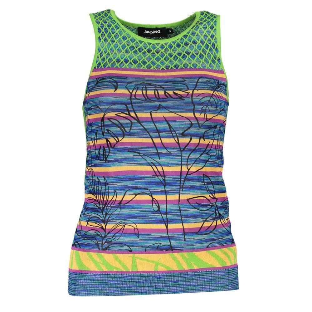 Desigual Green Cotton Tank Top