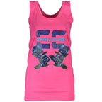 Cavalli Class Pink Cotton Tank Top
