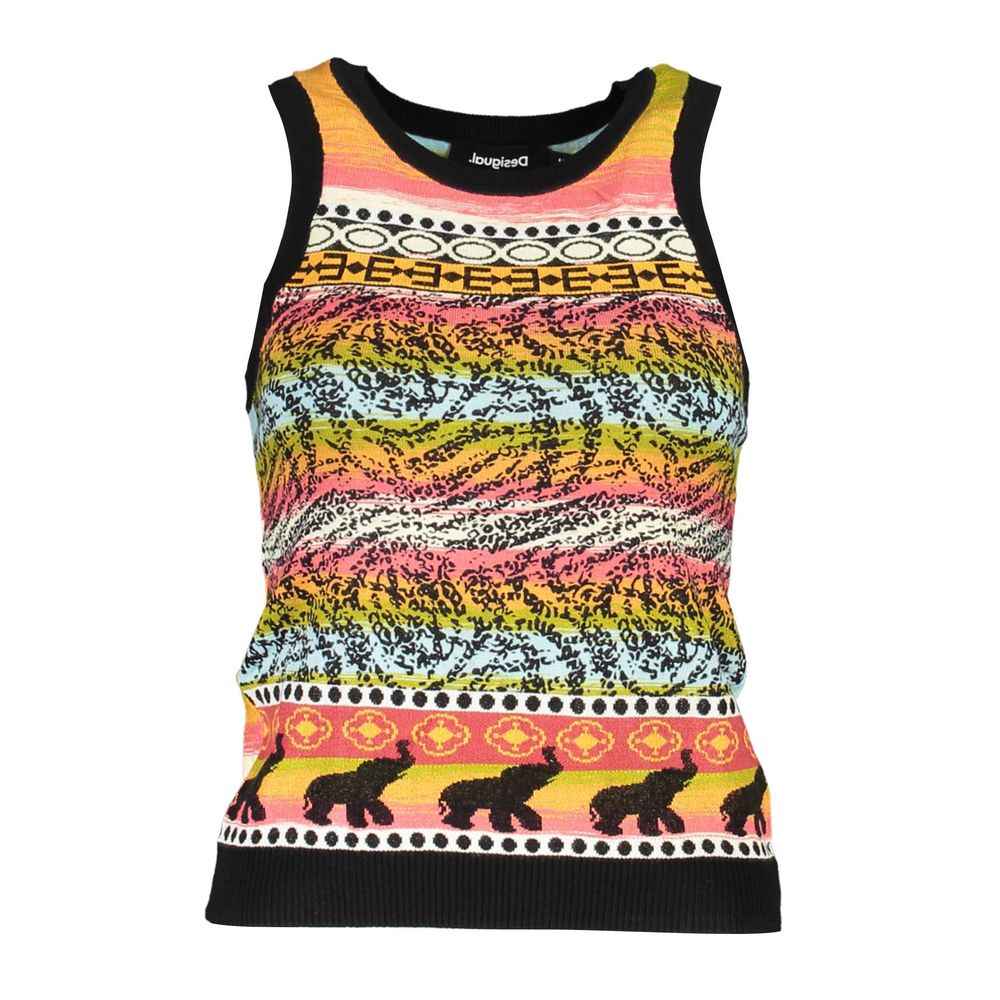 Desigual Black Cotton Tank Top