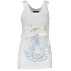 Cavalli Class White Cotton Tank Top