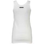 Cavalli Class White Cotton Tank Top