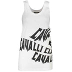 Cavalli Class White Cotton Tank Top