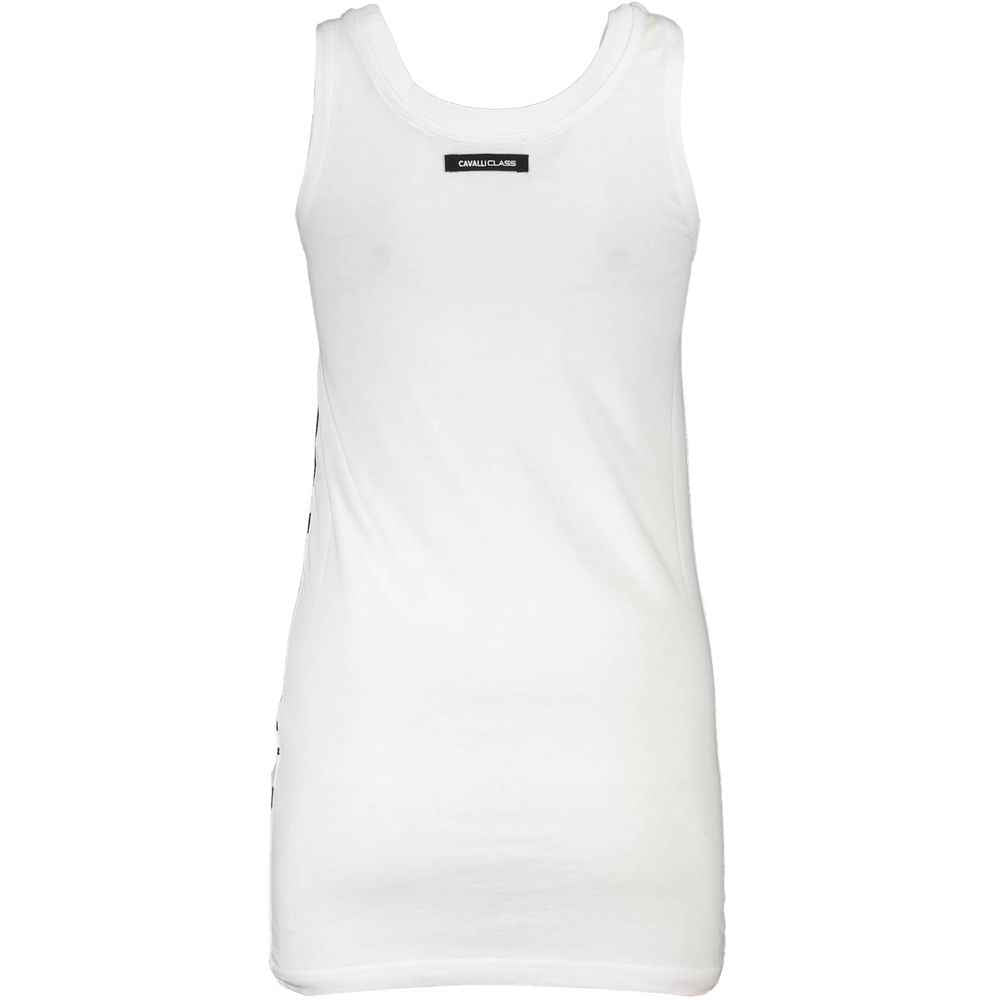 Cavalli Class White Cotton Tank Top