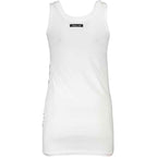 Cavalli Class White Cotton Tank Top
