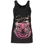 Cavalli Class Black Cotton Tank Top