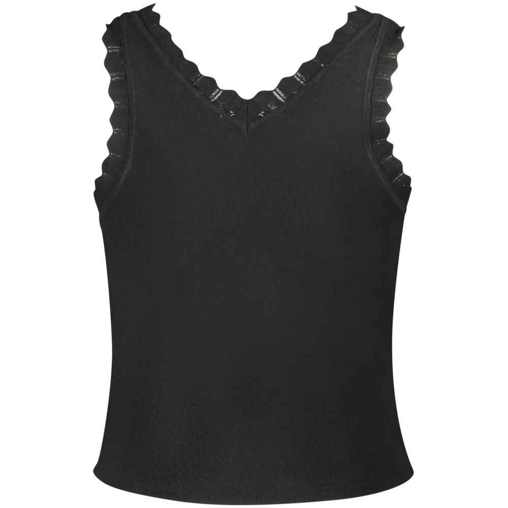 Guess Jeans Black Viscose Tank Top