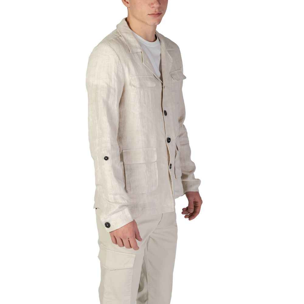 In My Hood Beige Linen Blazer