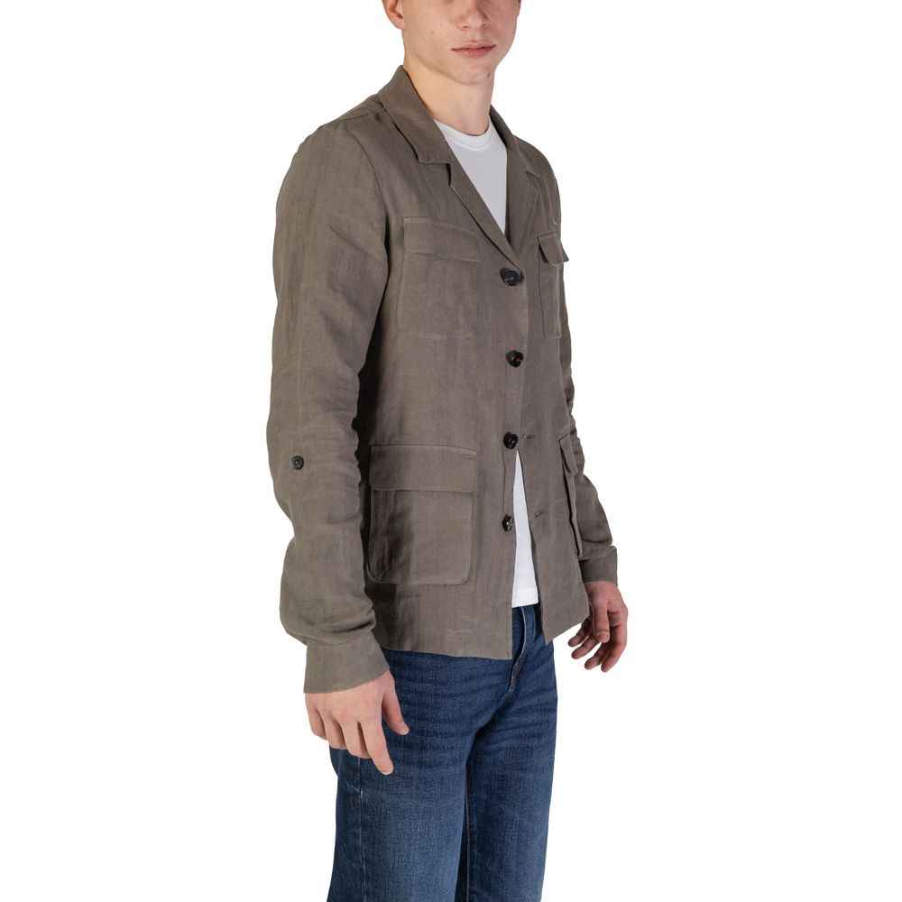 In My Hood Green Linen Blazer