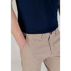 Borghese Beige Cotton Skinny Pants