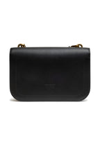 PINKO Black Leather Love Bell Classic Shoulder Bag