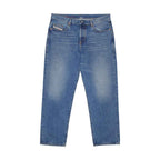 Diesel Blue Cotton Relaxed Fit Jean