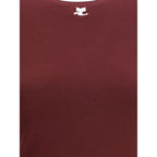 Courrèges Bordeaux Cotton T-Shirt