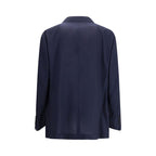 Brunello Cucinelli Blue Wool Blazer