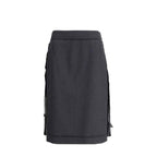 Margiela Black Polyester Midi Skirt