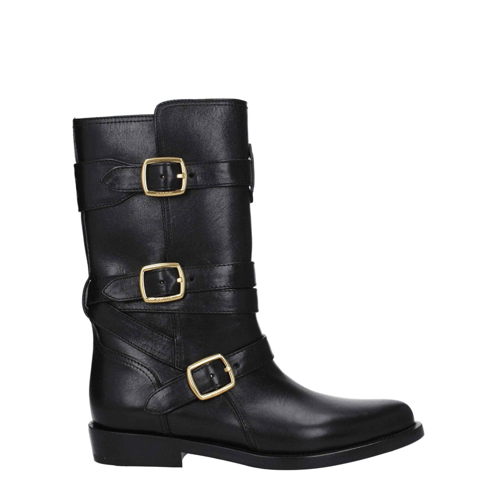 Celine Black Leather Boots