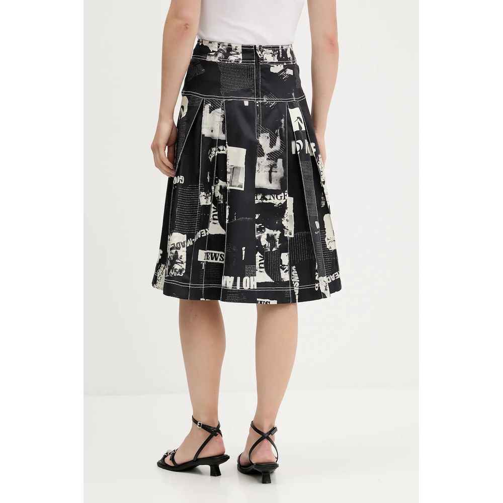 Desigual Black Cotton Skirt