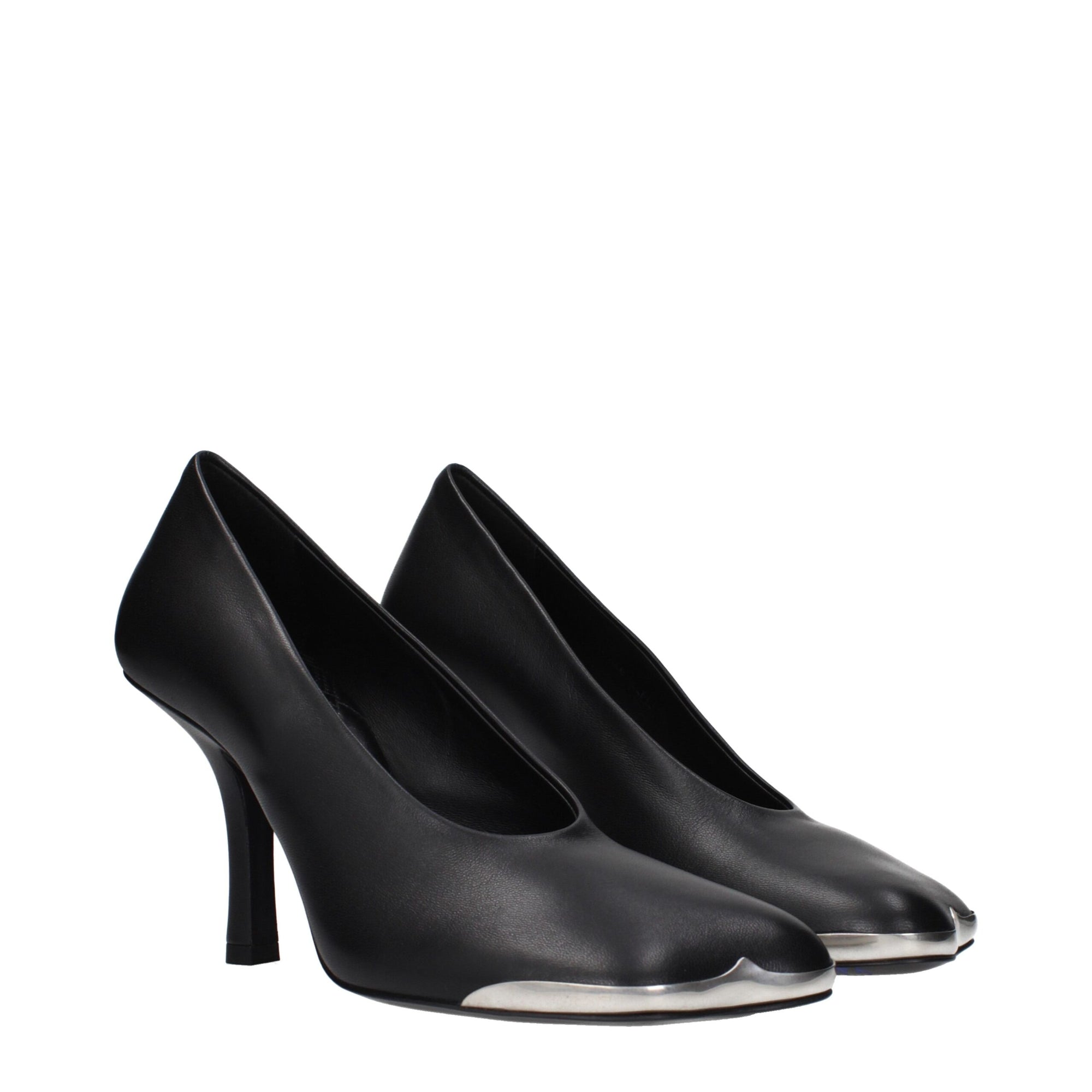 Burberry Black Leather High Heel Pumps