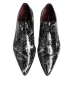 Dolce & Gabbana Marbled Pattern Dress Lace Up Derby Shoes