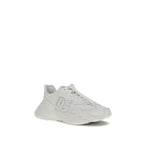 Dolce & Gabbana White Polyamide Athletic Sneakers