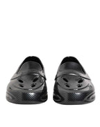 Dolce & Gabbana Black Rubber Slides Low Top Sneakers Shoes