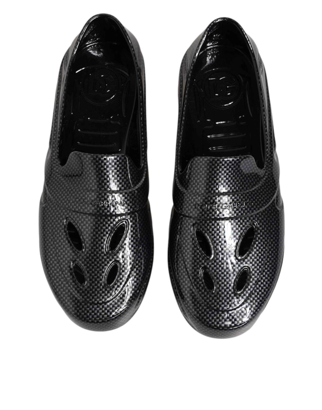 Dolce & Gabbana Black Rubber Slides Low Top Sneakers Shoes