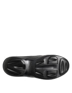 Dolce & Gabbana Black Rubber Slides Low Top Sneakers Shoes