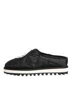 Dolce & Gabbana Black Nylon Low Top Slip On Sneaker Shoes