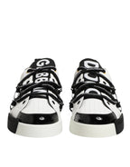 Dolce & Gabbana White Leather Logo Portofino Sneakers Shoes
