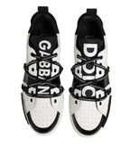 Dolce & Gabbana White Leather Logo Portofino Sneakers Shoes