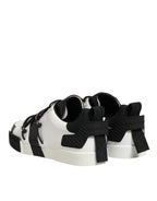 Dolce & Gabbana White Leather Logo Portofino Sneakers Shoes