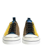 Dolce & Gabbana Multicolor Cotton Logo Low Top Sneakers Shoes