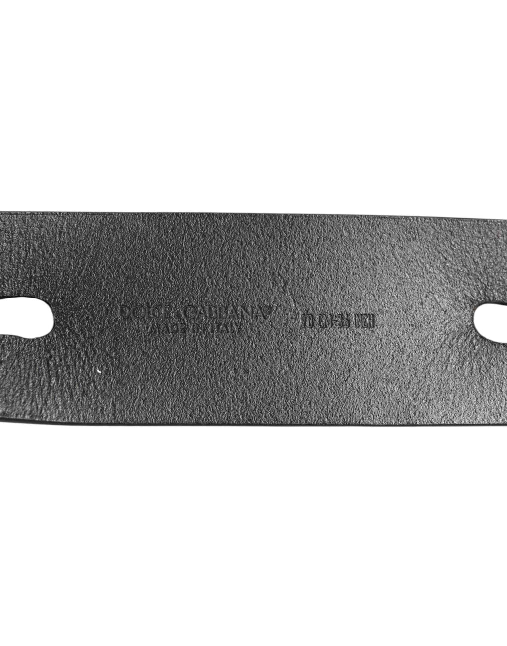 Dolce & Gabbana Black Double Strap Leather Silver Buckle Belt