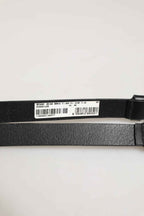 Dolce & Gabbana Black Double Strap Leather Silver Buckle Belt