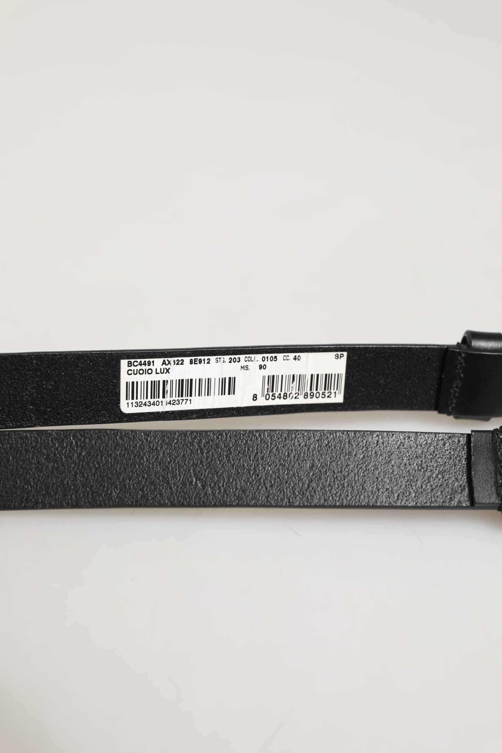 Dolce & Gabbana Black Double Strap Leather Silver Buckle Belt