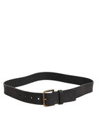 Dolce & Gabbana Black Leather Metal Buckle Classic Men Belt