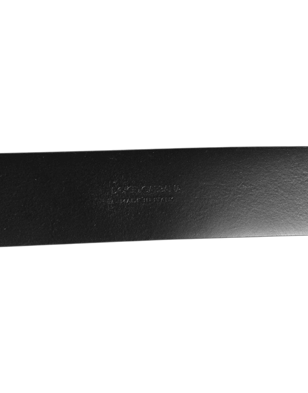 Dolce & Gabbana Black Leather Side Rings Brass Buckle Belt