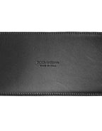 Dolce & Gabbana Black Leather 4-Strap Metal Multi-Buckle Belt