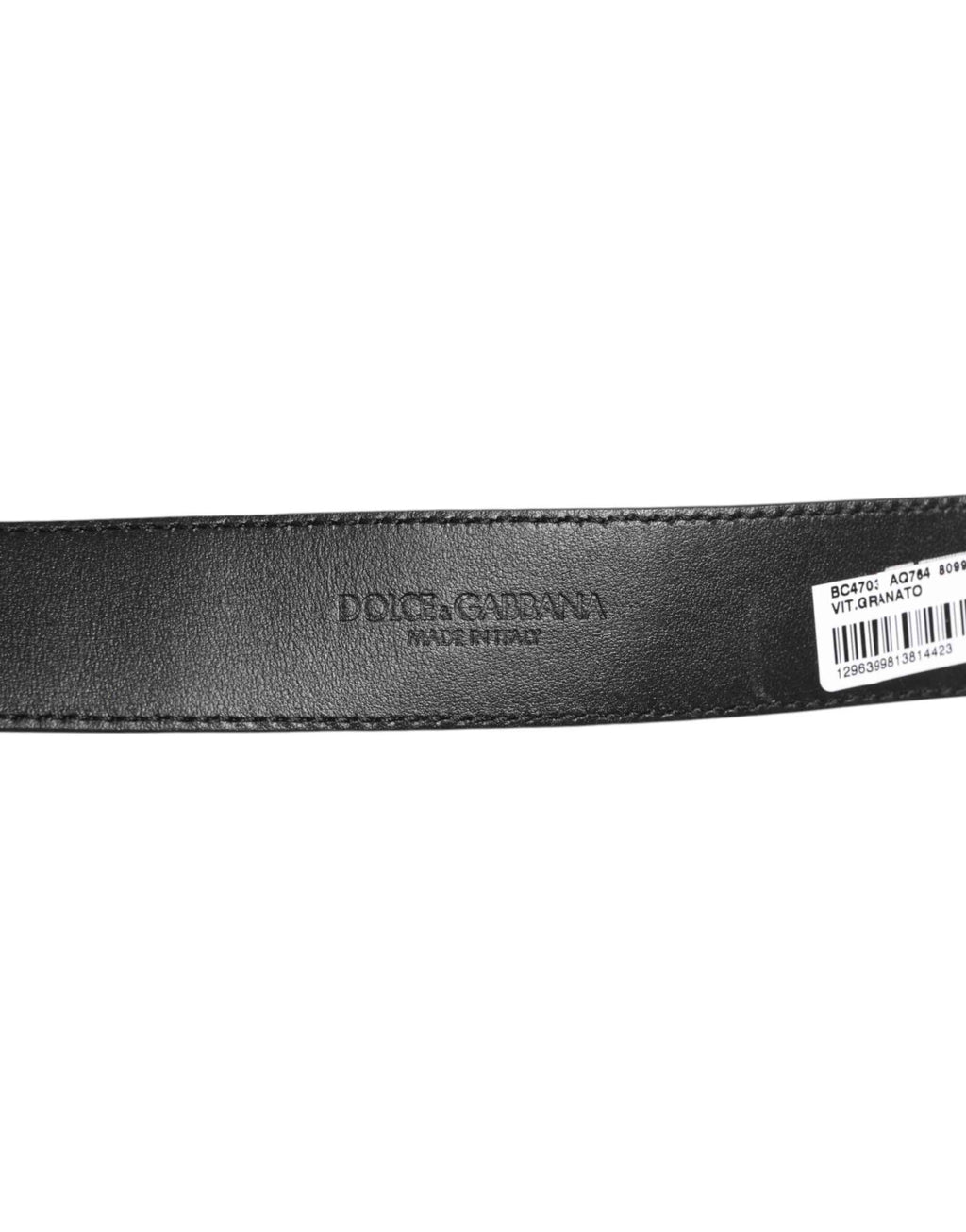 Dolce & Gabbana Black Leather Classic Metal Logo Buckle Belt