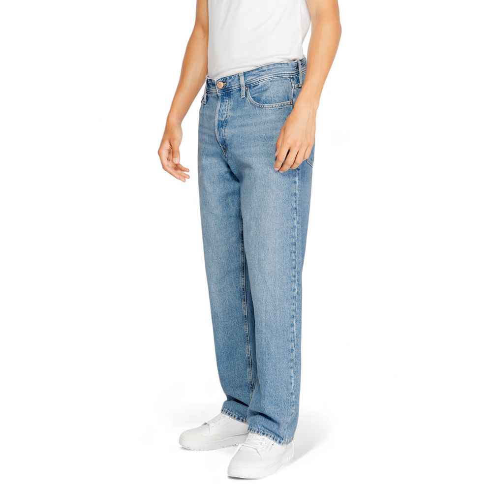 Jack Jones Blue Cotton Relaxed Fit Jean
