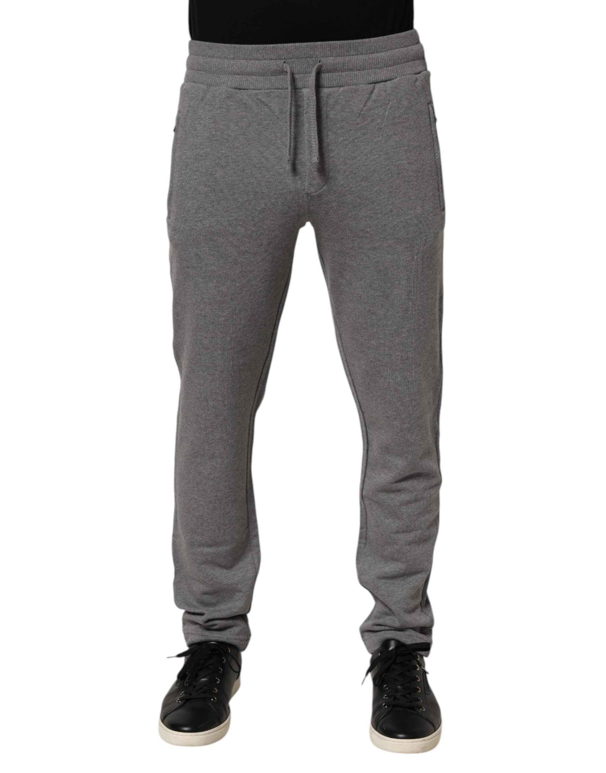 Dolce & Gabbana Cotton Jogger Sweatpants Trouser Gray