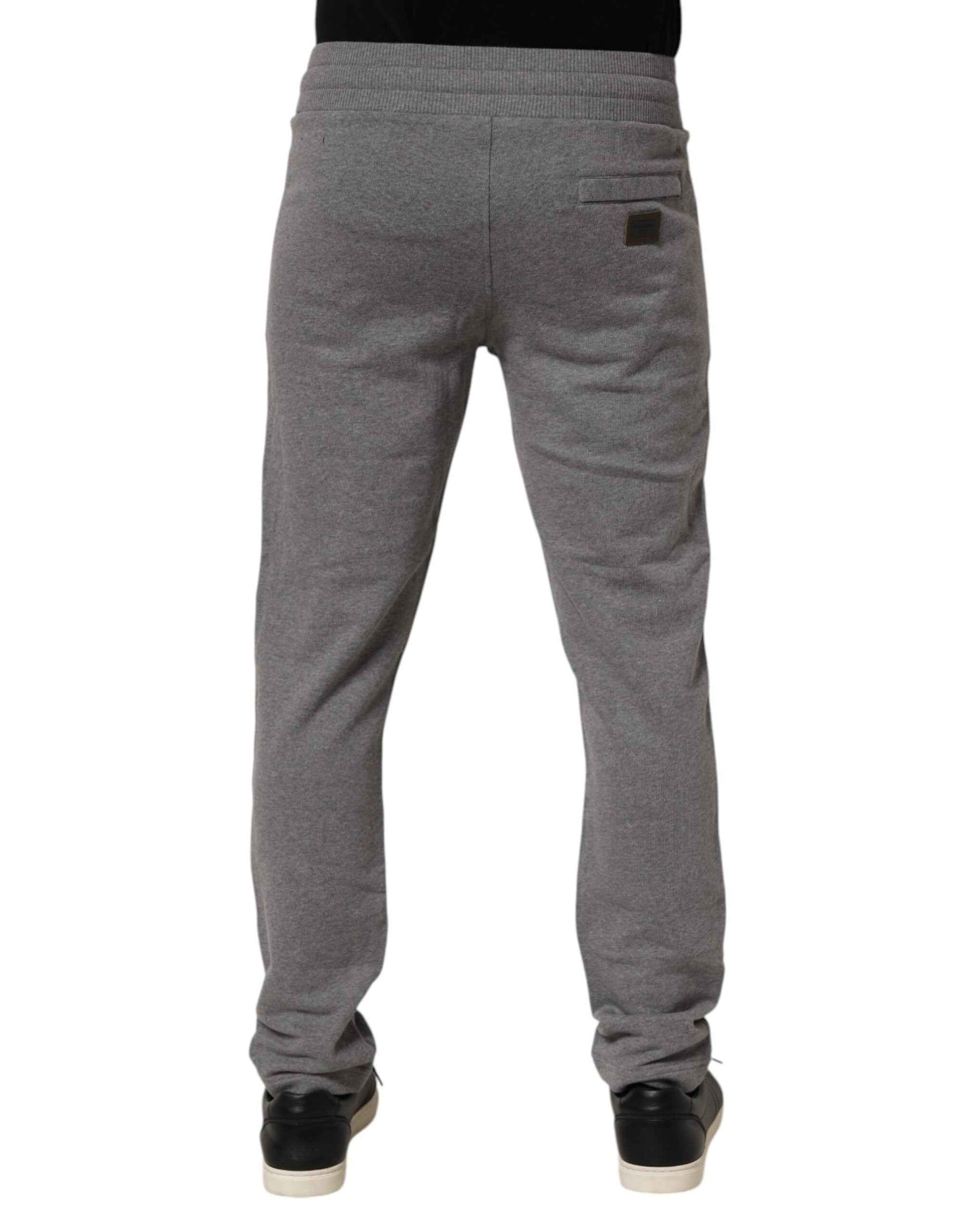 Dolce & Gabbana Cotton Jogger Sweatpants Trouser Gray