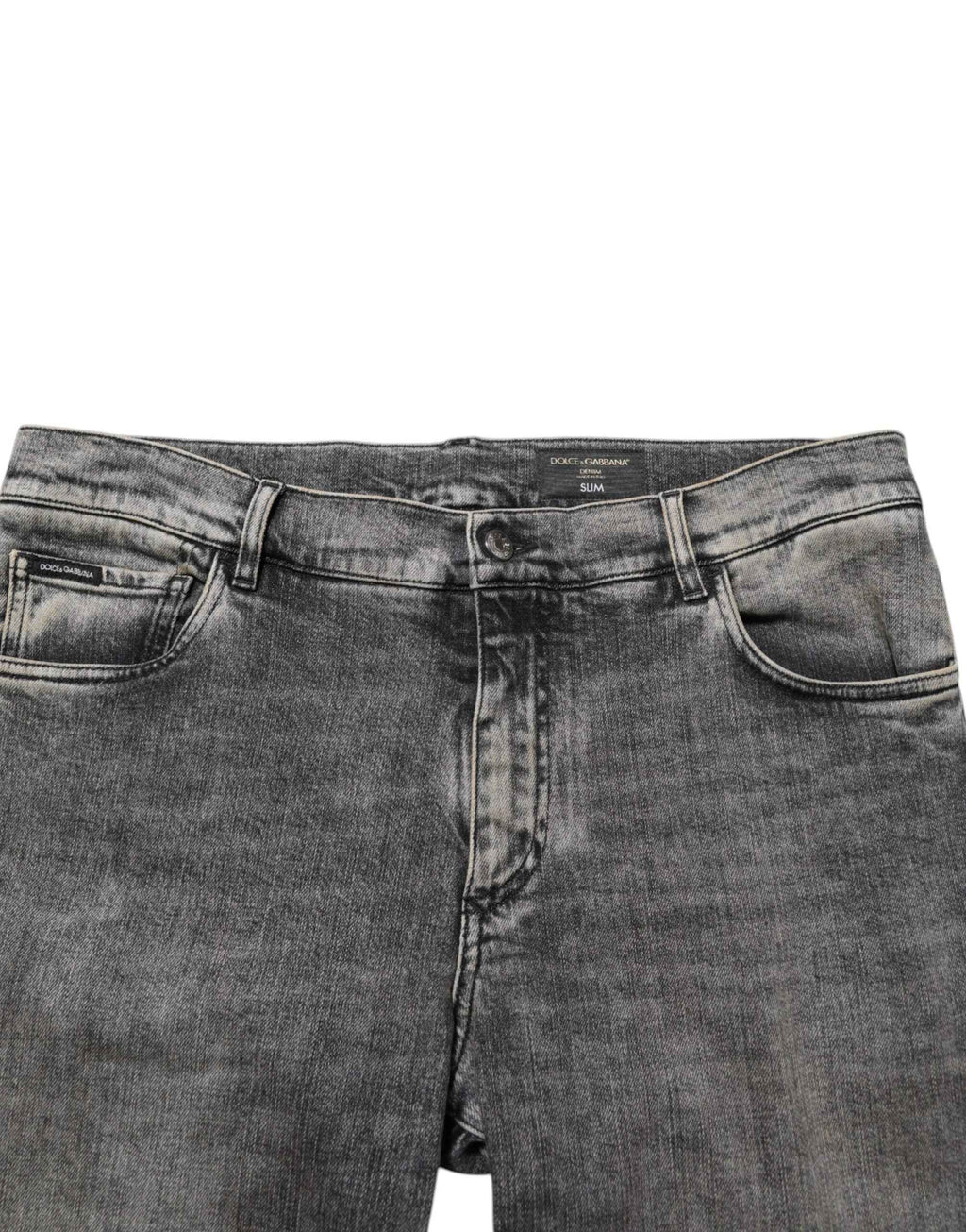 Dolce & Gabbana Gray Cotton Stretch Slim Fit Men Denim Jeans