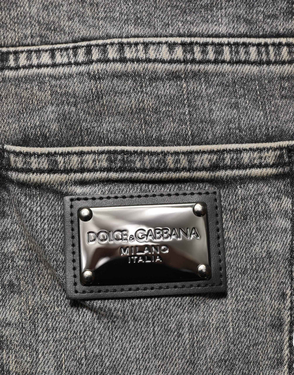 Dolce & Gabbana Gray Cotton Stretch Slim Fit Men Denim Jeans