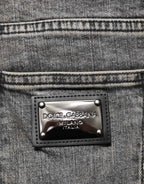 Dolce & Gabbana Gray Cotton Stretch Slim Fit Men Denim Jeans