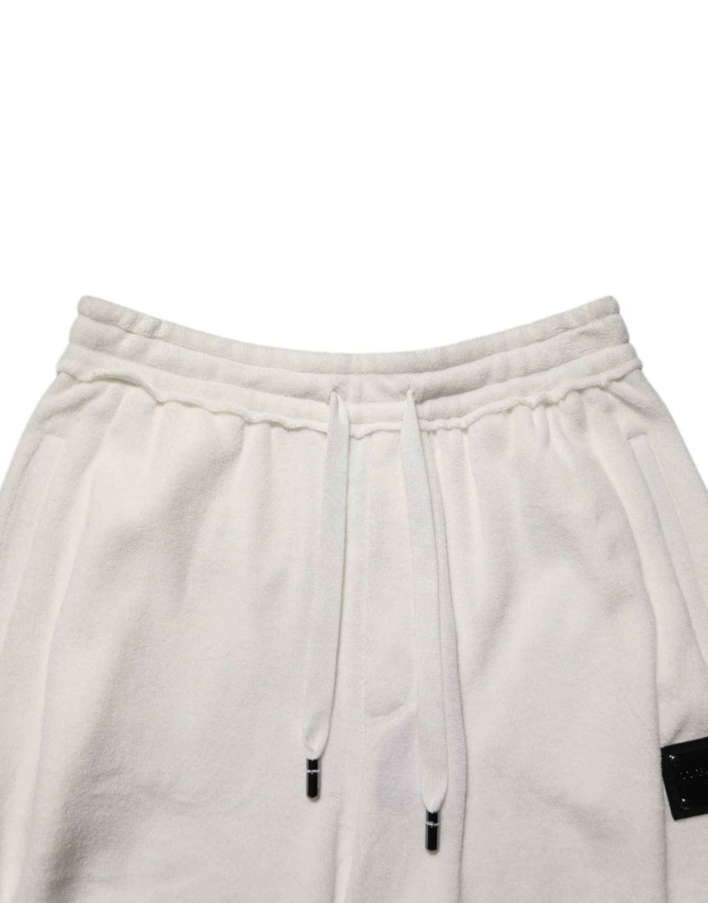 Dolce & Gabbana White Cotton Logo Plaque Men Bermuda Shorts
