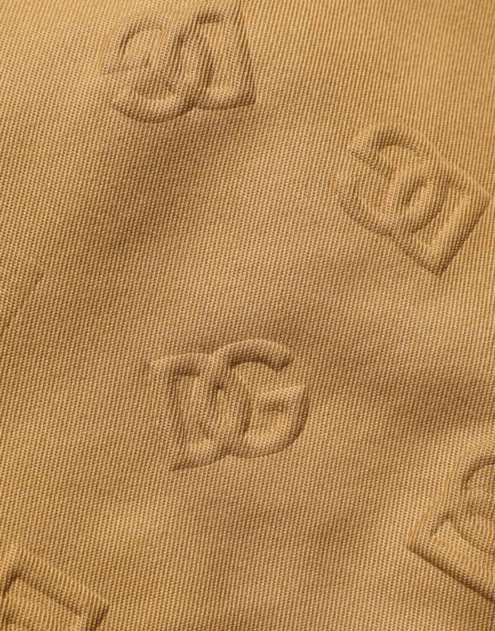 Dolce & Gabbana Brown Cotton Stretch Logo CargoBermuda Shorts