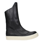 Rick Owens Black Leather Ankle Boots