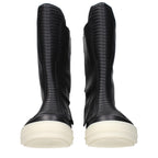 Rick Owens Black Leather Ankle Boots