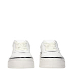 Jil Sander White Leather Platform Sneakers